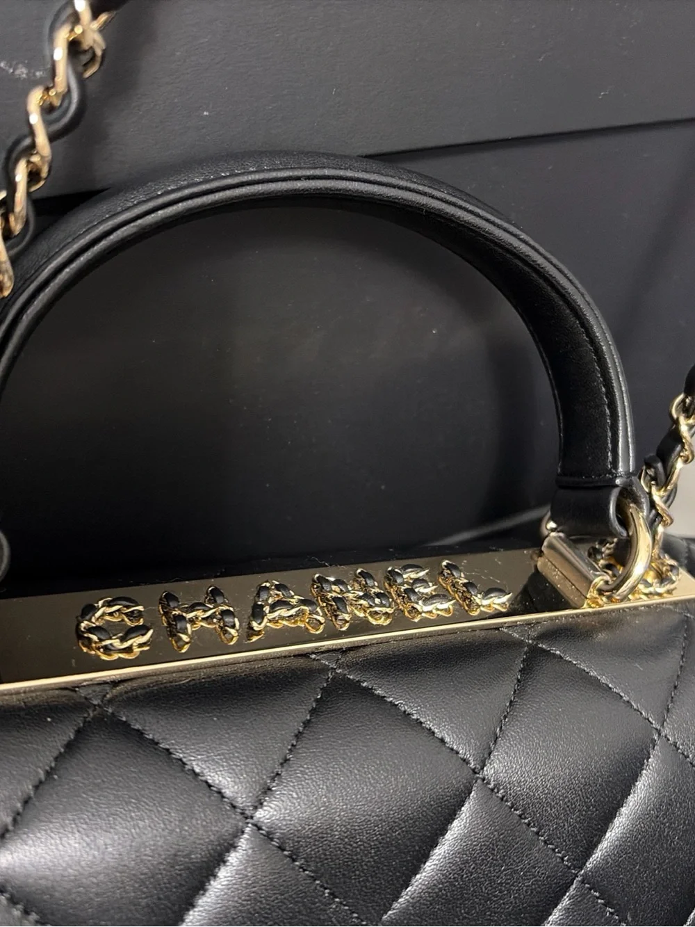CHANEL Black Quilted Leather Small Flap Bag